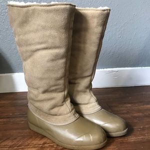 LL Bean Womens Duck Boots Size 6 Thinsulate Sherpa